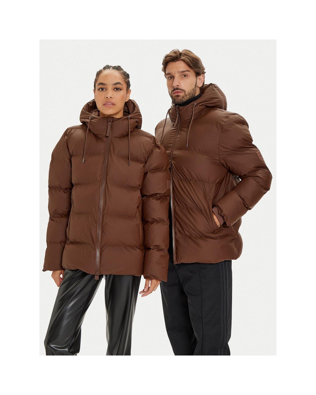 Rains Daunenjacke 15120 Regular Fit in Braun Lyst DE