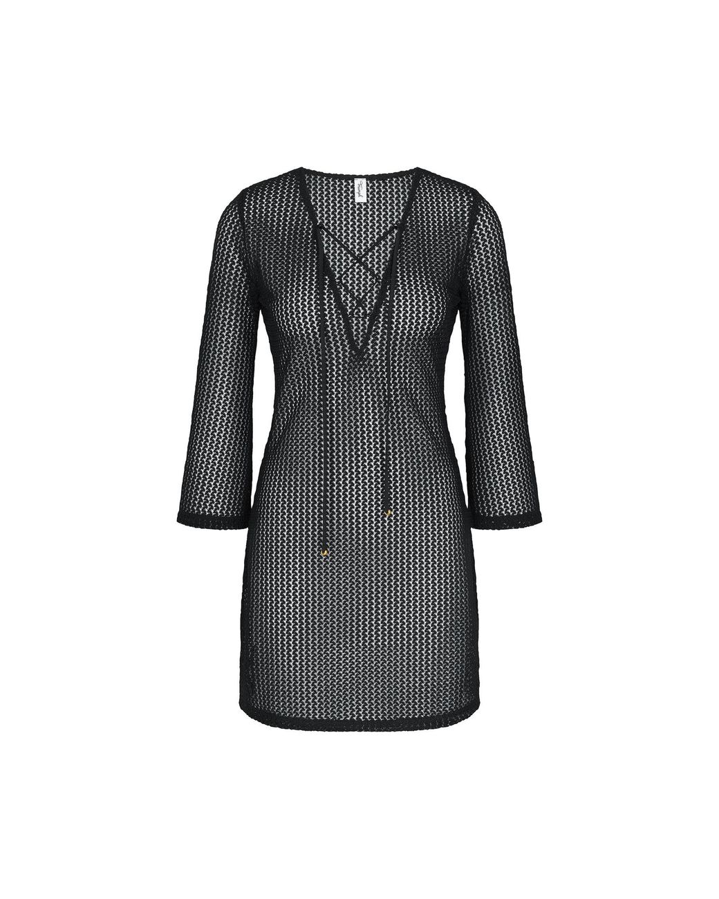 Triumph Black Strandkleid Beach Mywear Crochet 10226450 Relaxed Fit