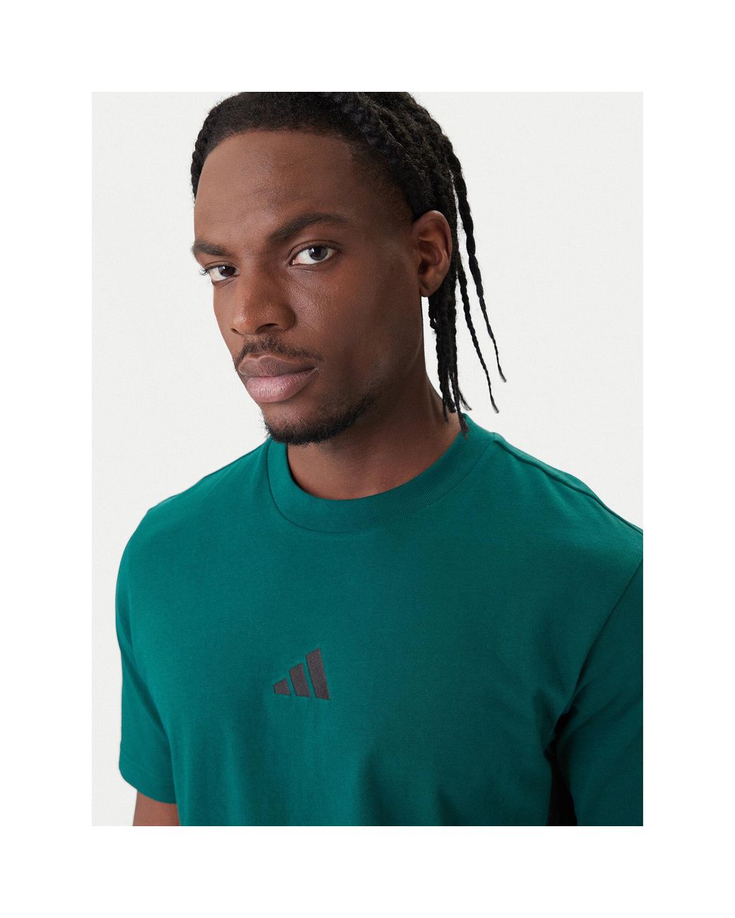 Adidas T-Shirt Essentials 3-Stripes Jd1905 Regular Fit in Green für Herren