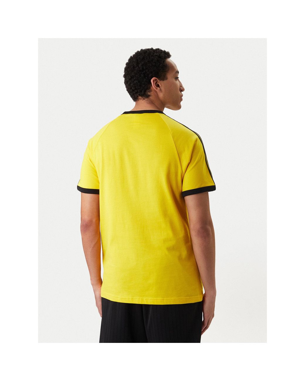 Adidas T-Shirt 3-Stripes Ke3533 Regular Fit in Yellow für Herren
