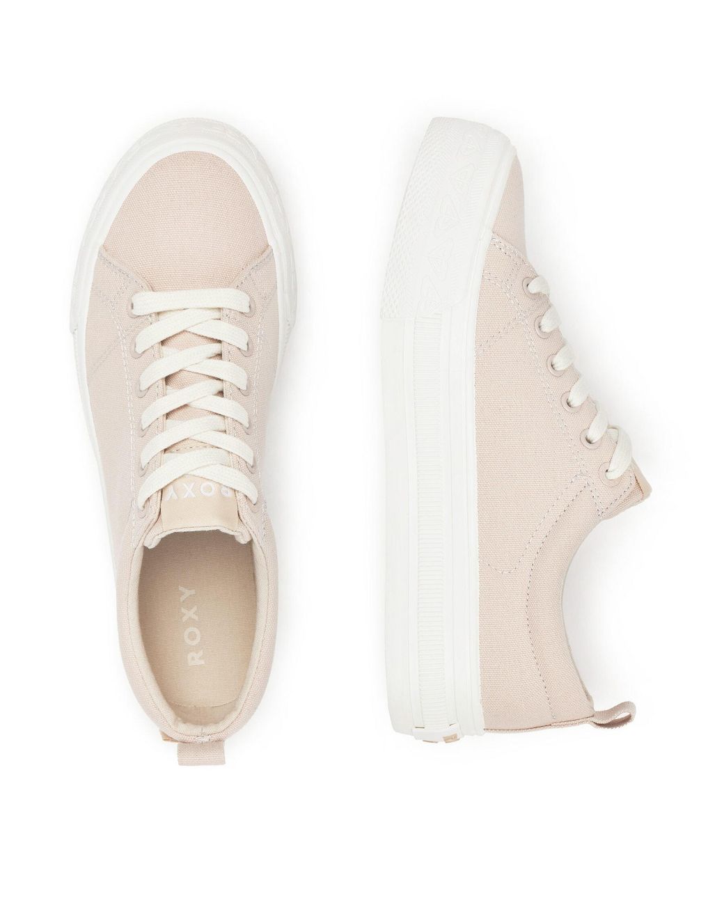 Roxy White Sneakers Aus Stoff V12908