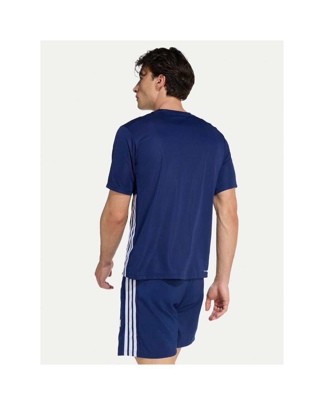 Adidas Technisches T-Shirt Workout Essentials Base 3-Stripes Kd0701 Regular Fit in Blue für Herren