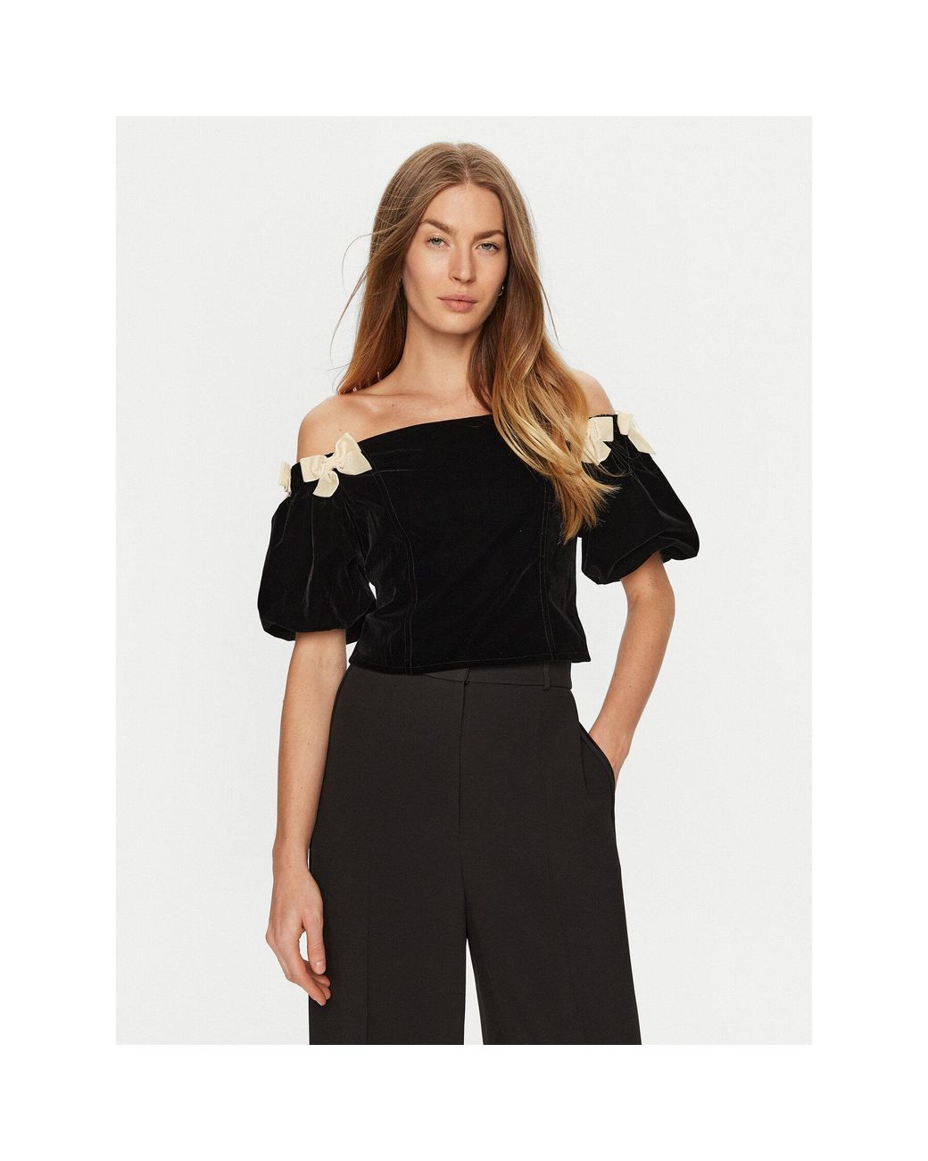 ELEH Black Bluse E00201 Regular Fit