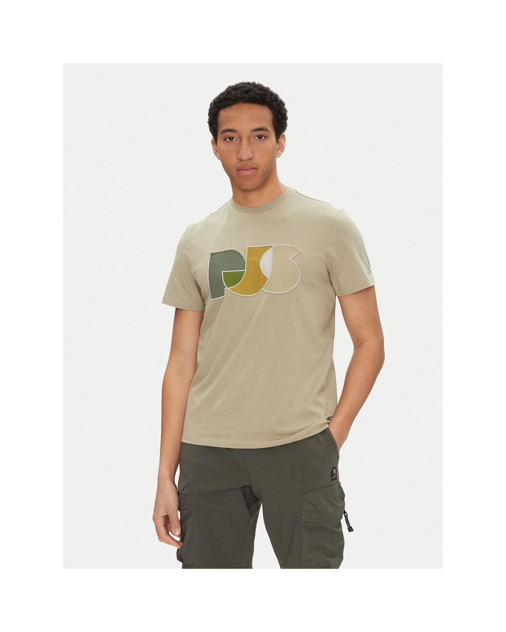 PARAJUMPERS｜ (LELAND TEE (25SS-PMTSGT09-327)) Parajumpers T-Shirt Leland 25Smpmtsgt09 Regular Fit in Grün