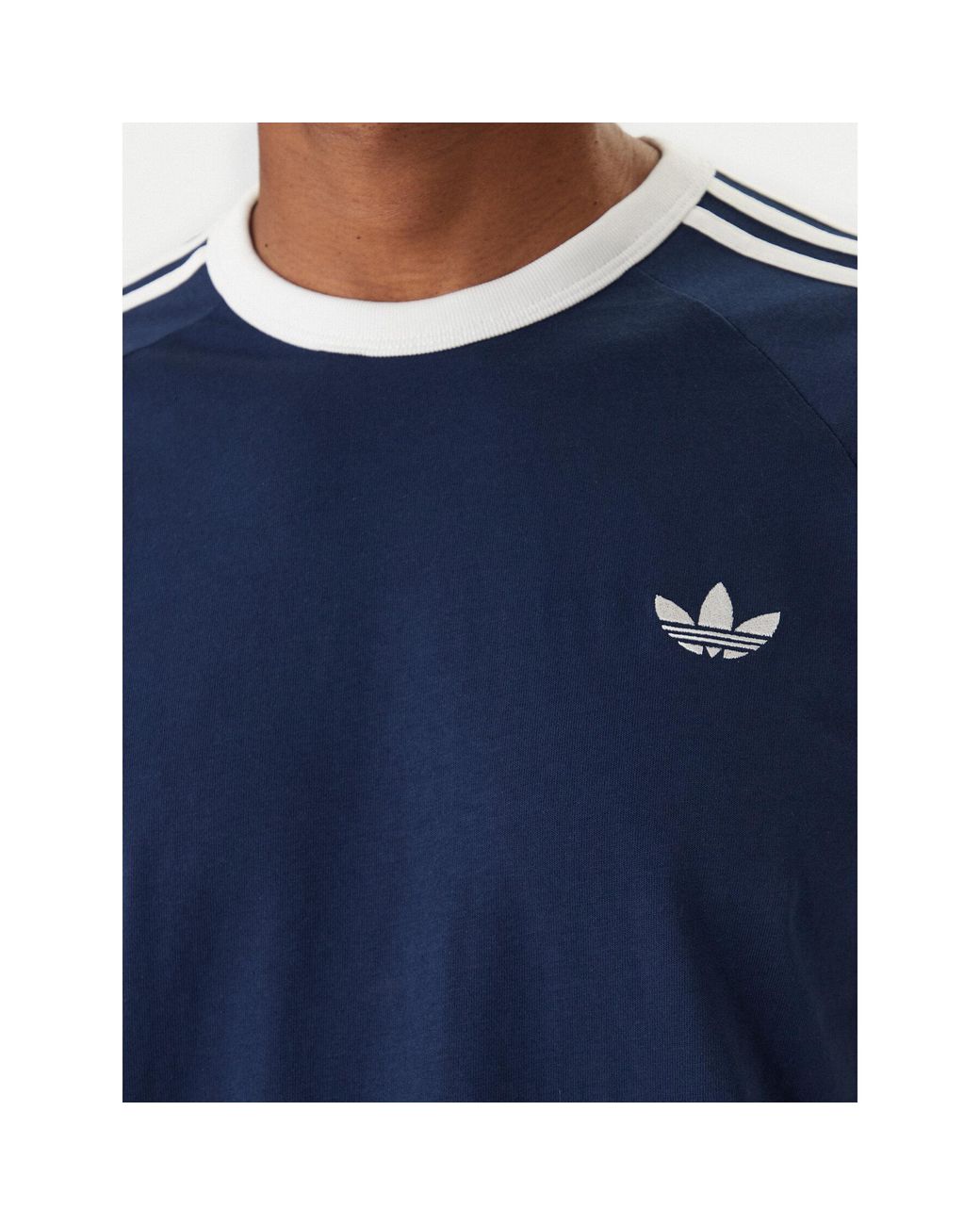 Adidas T-Shirt 3-Stripes Ke3536 Regular Fit in Blue für Herren