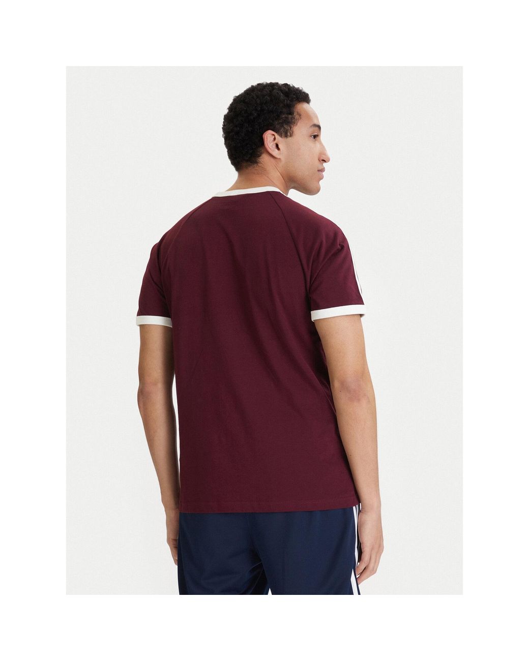 Adidas T-Shirt 3-Stripes Kq9639 Regular Fit in Red für Herren