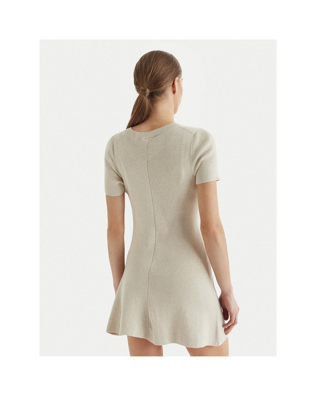 Calvin Klein White Strickkleid Lv047F325G Slim Fit