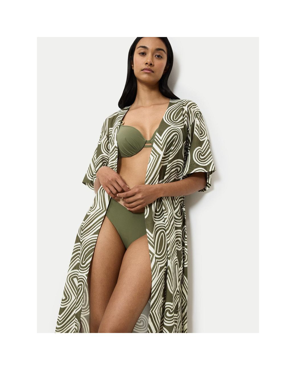 Triumph Green Kimono Beach Mywear 10222618 Relaxed Fit