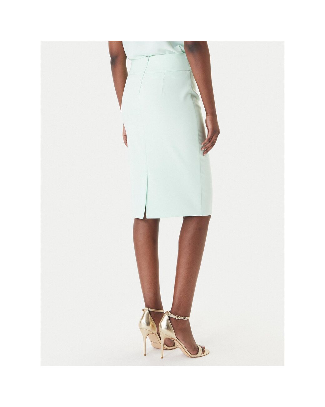 Rinascimento White Bleistiftrock Cfc0128651003 Slim Fit