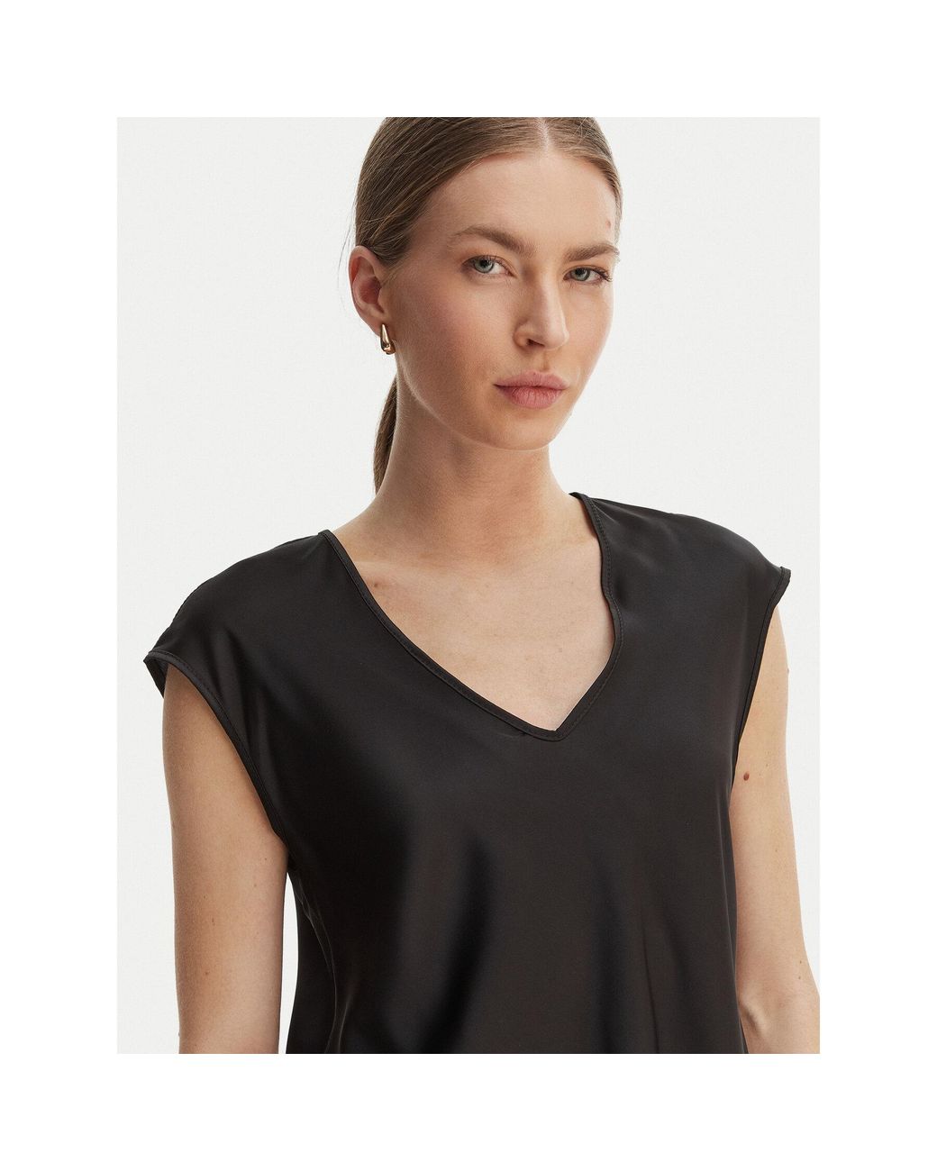 Rinascimento Black Bluse Cfc0127631003 Regular Fit