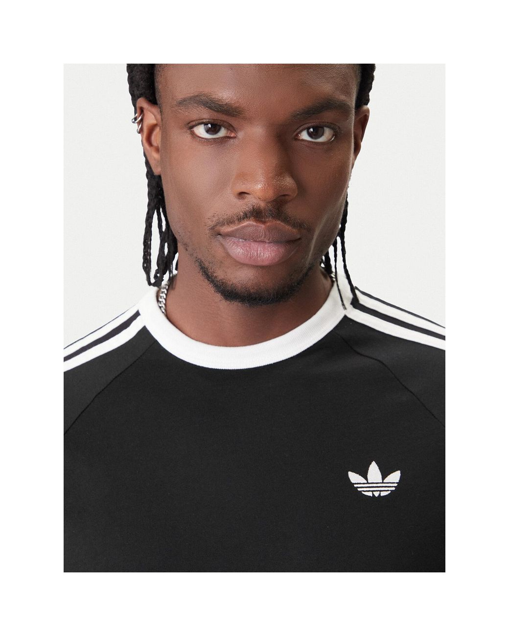 Adidas T-Shirt 3-Stripes Ke3538 Regular Fit in Black für Herren