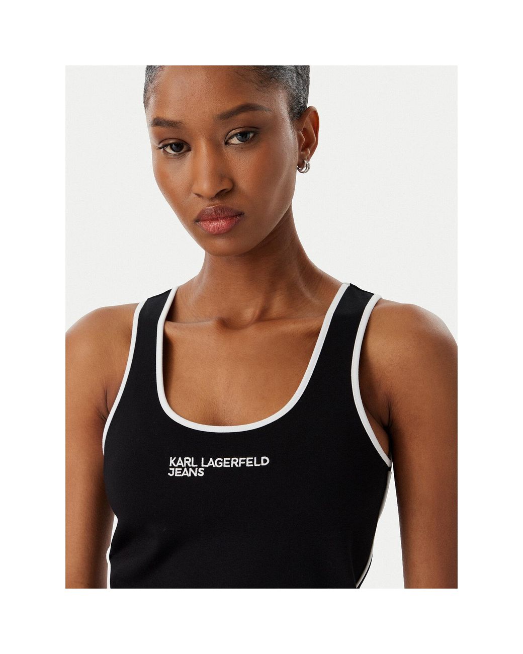 Karl Lagerfeld Black Top B2W17087 Slim Fit