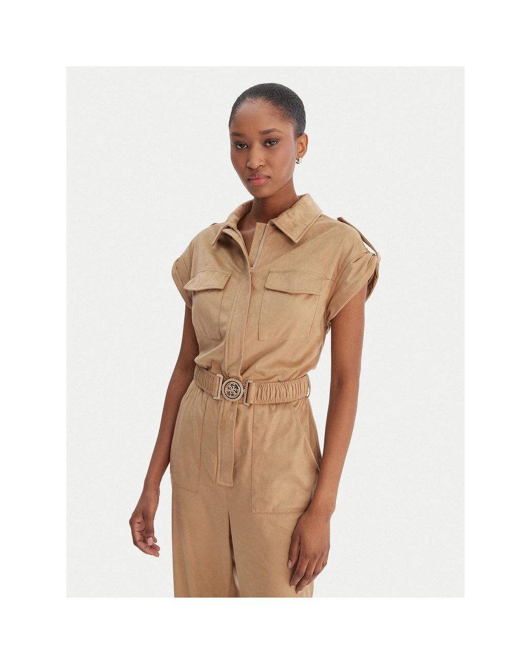 Guess Brown Jumpsuit W6Rd61 Wj472 Regular Fit