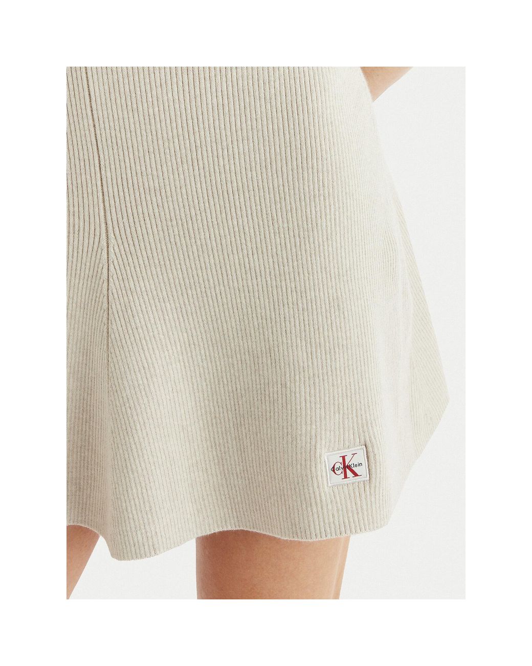 Calvin Klein White Strickkleid Lv047F325G Slim Fit