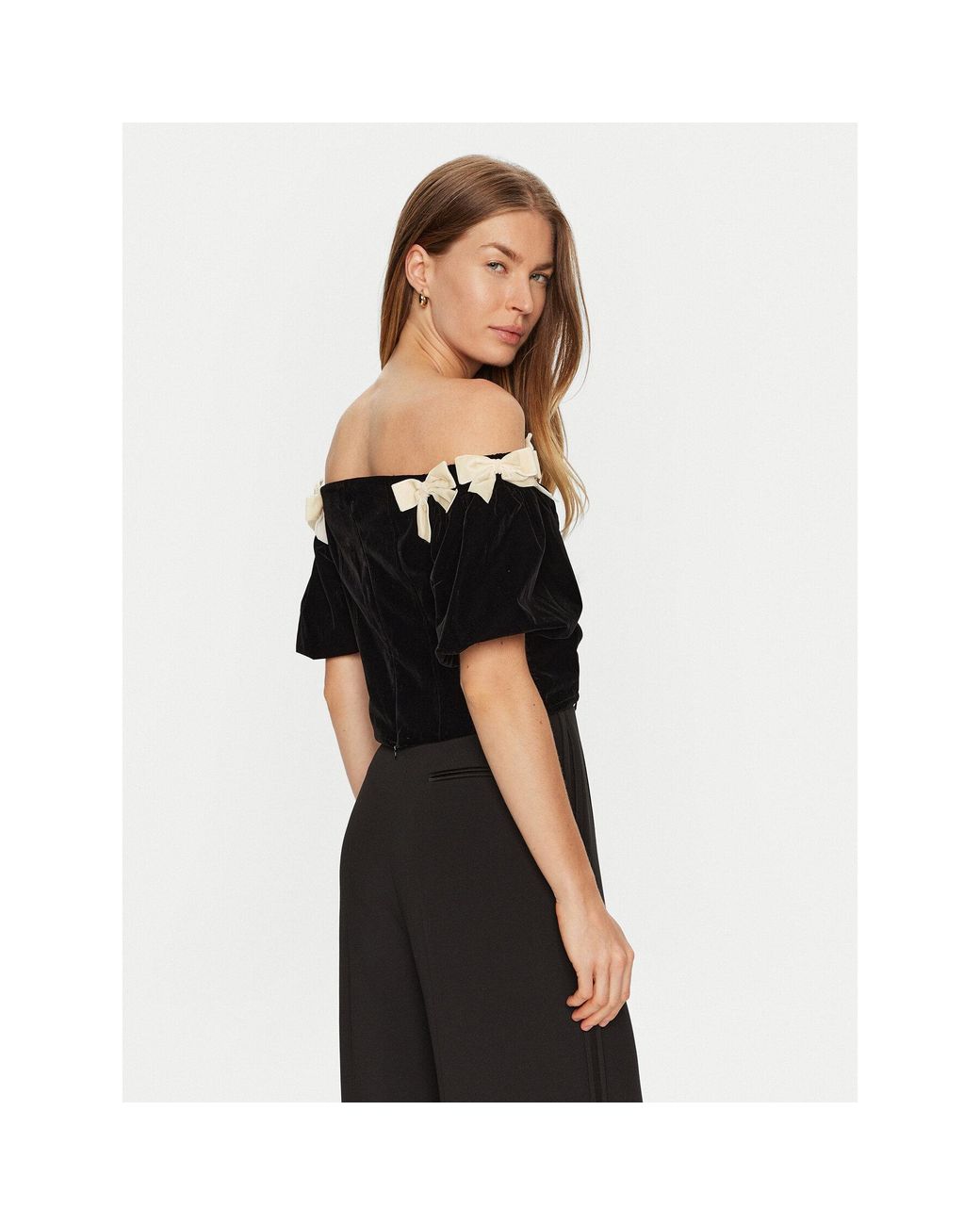 ELEH Black Bluse E00201 Regular Fit