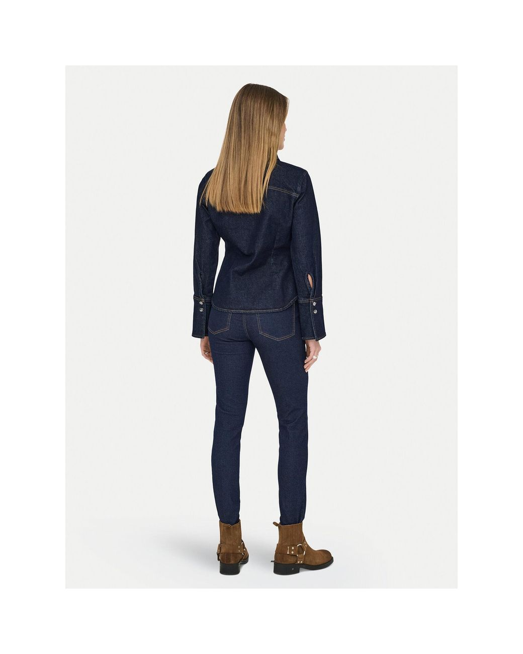 ONLY Blue Jeanshemd Perla 15359156 Slim Fit