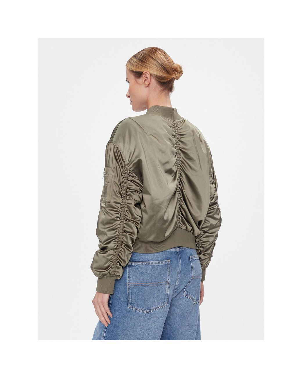 Calvin Klein Gray Bomberjacke J20J222591 Grün Regular Fit