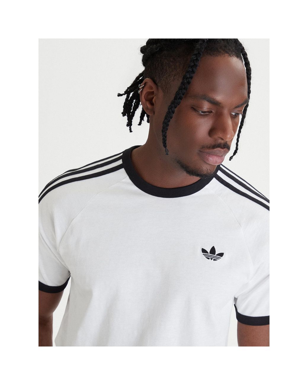 Adidas T-Shirt 3-Stripes Ke3537 Regular Fit in White für Herren