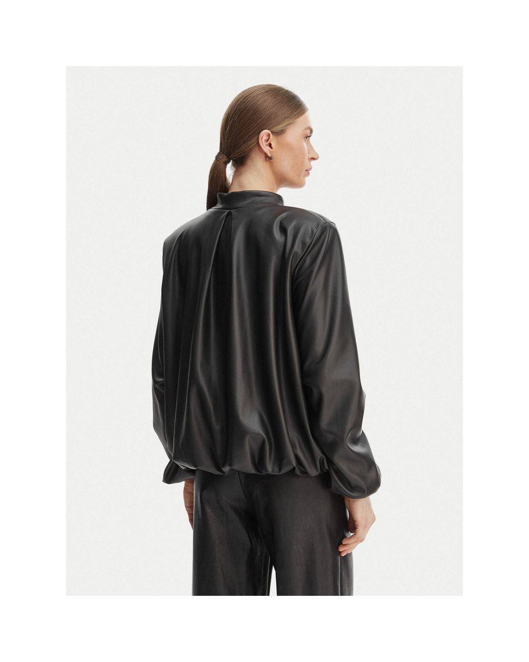 Rinascimento Black Jacke Aus Kunstleder Cfc0127530003 Relaxed Fit