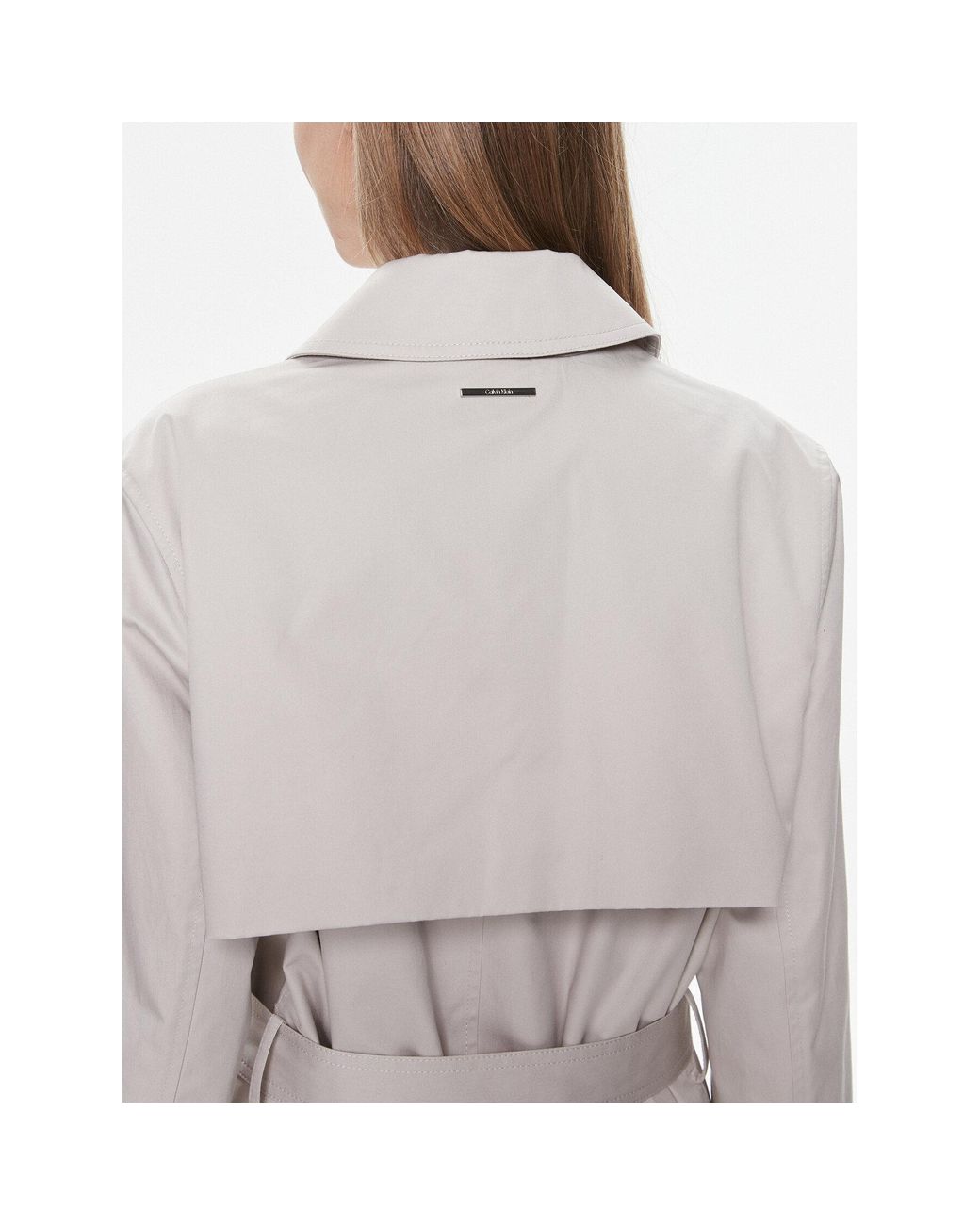 Calvin Klein White Tenchcoat Essential K20K206320 Regular Fit