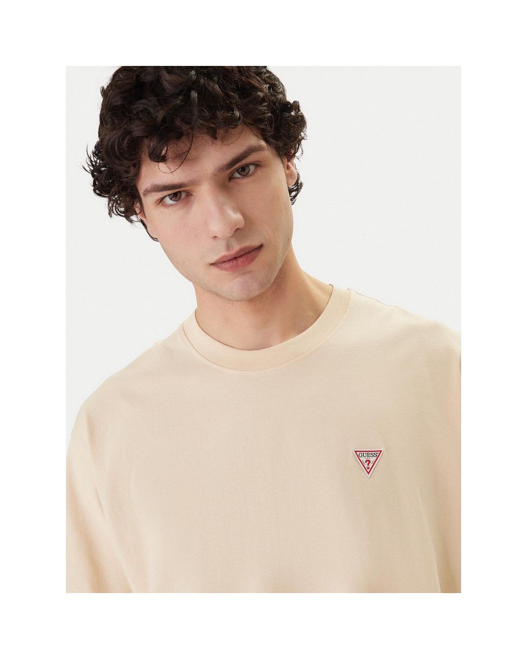 Guess T-Shirt M4Yi46 K8Fq4 Regular Fit in Natural für Herren