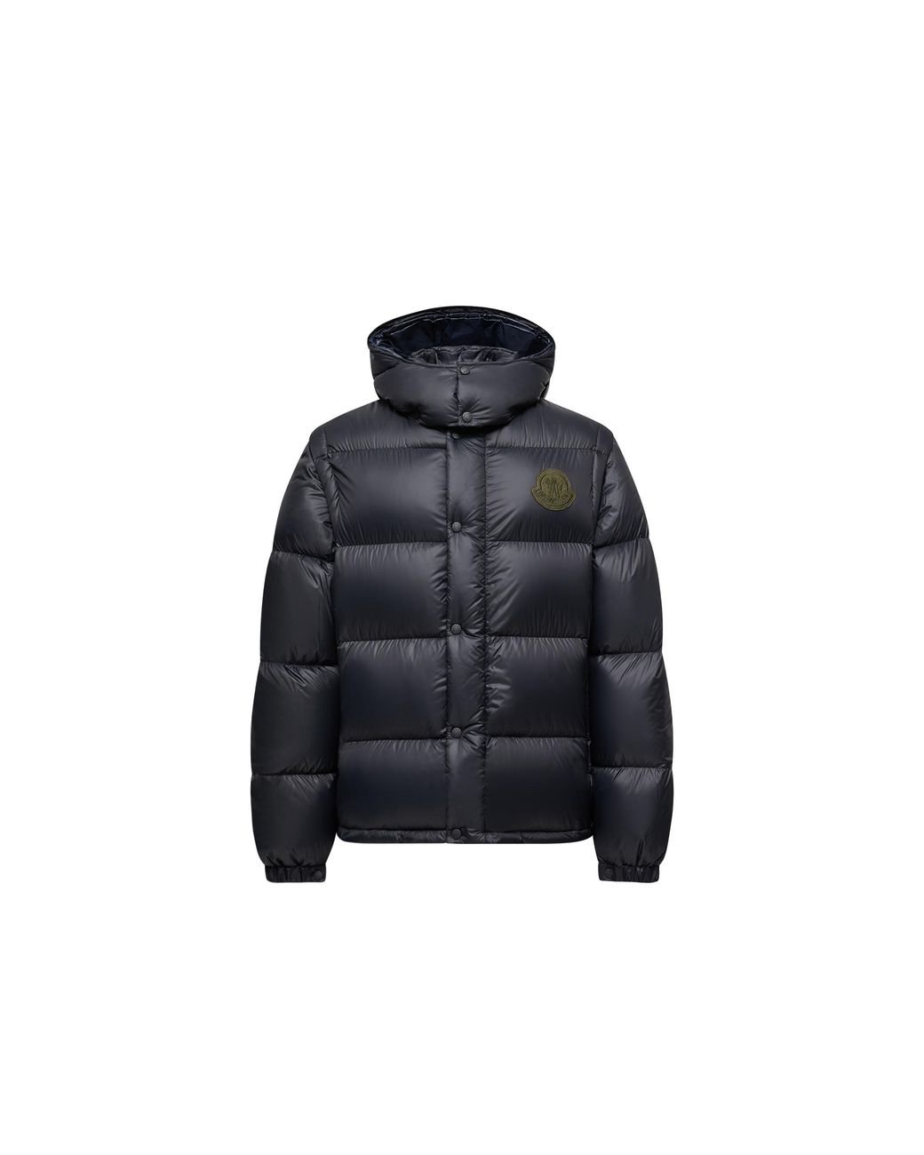 Moncler Blue Moncler Cyclone 2-In-1 Hooded Short Down Jacket for men