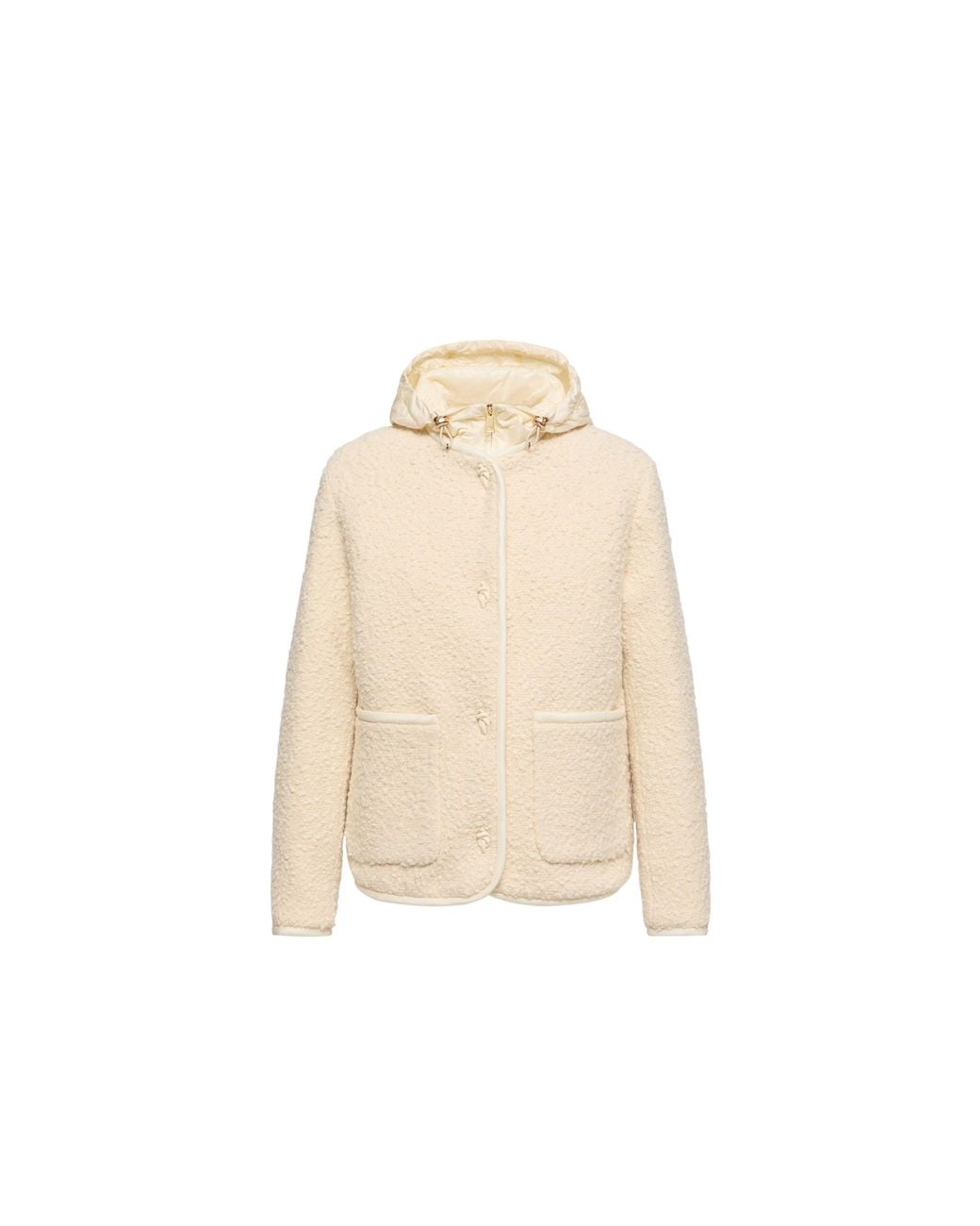 Moncler Natural Moncler Hylesine 3-In-1 Wool & Cotton Blend Short Down Jacket