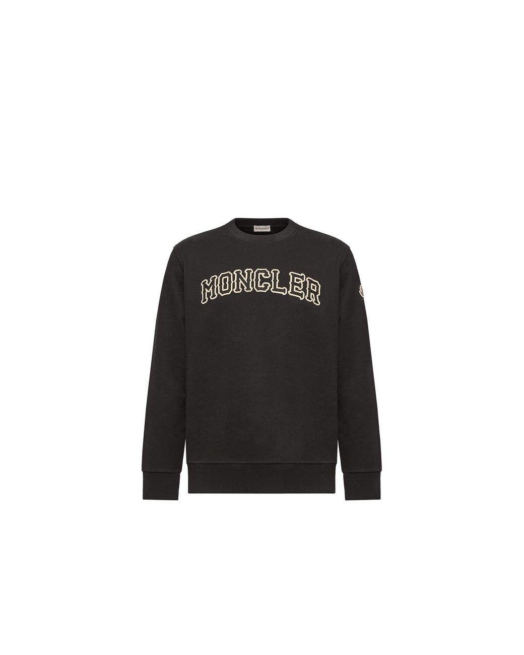 Moncler Black Moncler Logo Cotton Sweatshirt for men