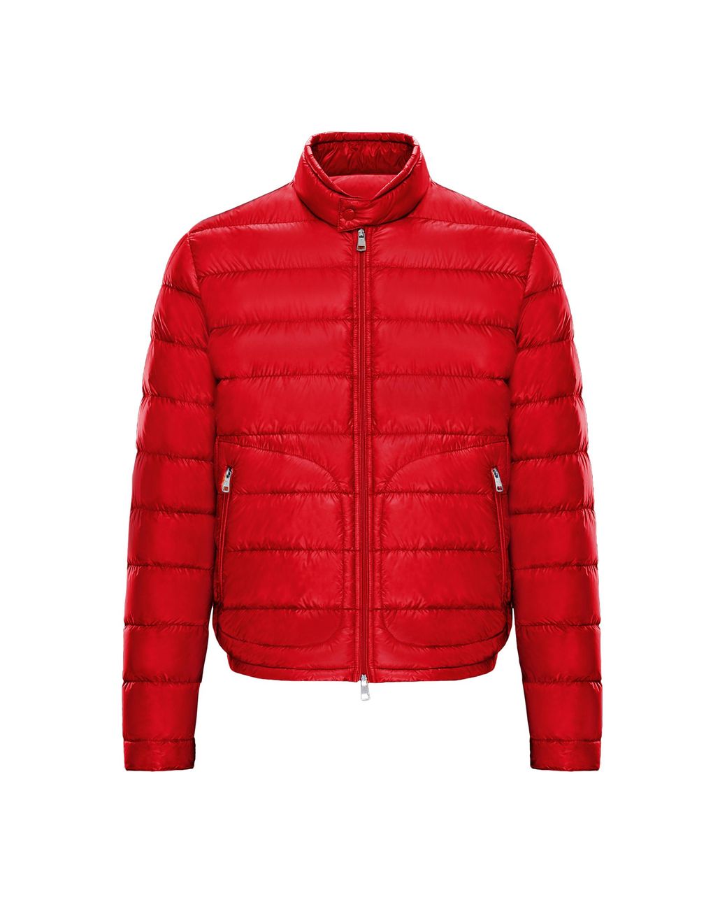 Moncler Acorus Short Down Jacket in Red for Men | Lyst