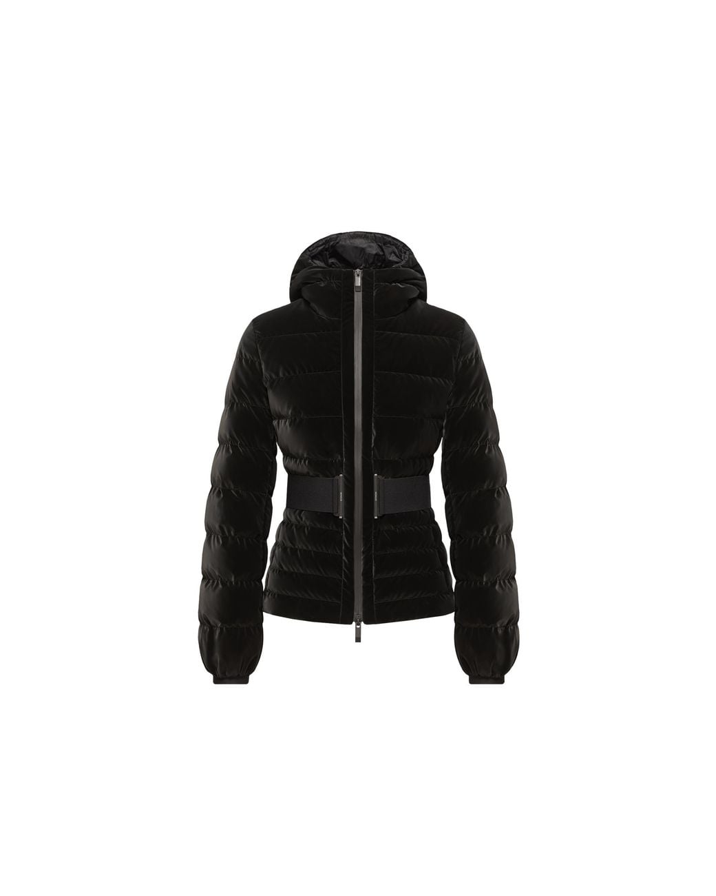 Moncler Black Moncler Gestuelle Belted Short Down Jacket
