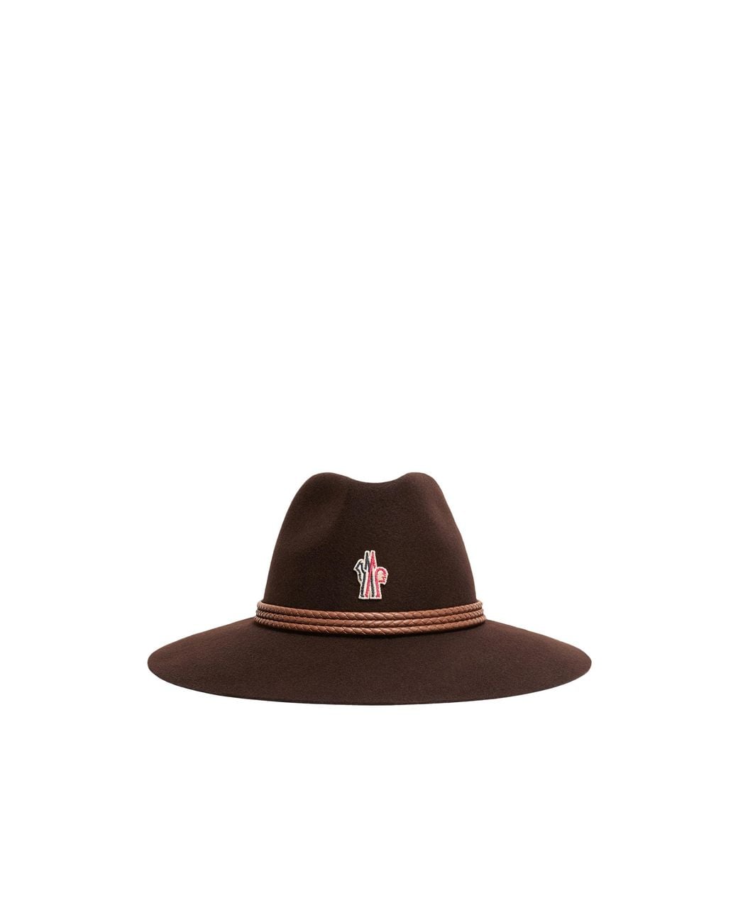 Moncler Brown Moncler Wool Wide Brim Hat