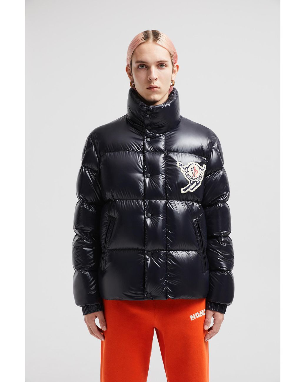 Moncler Leste Short Down Jacket in Black for Men | Lyst