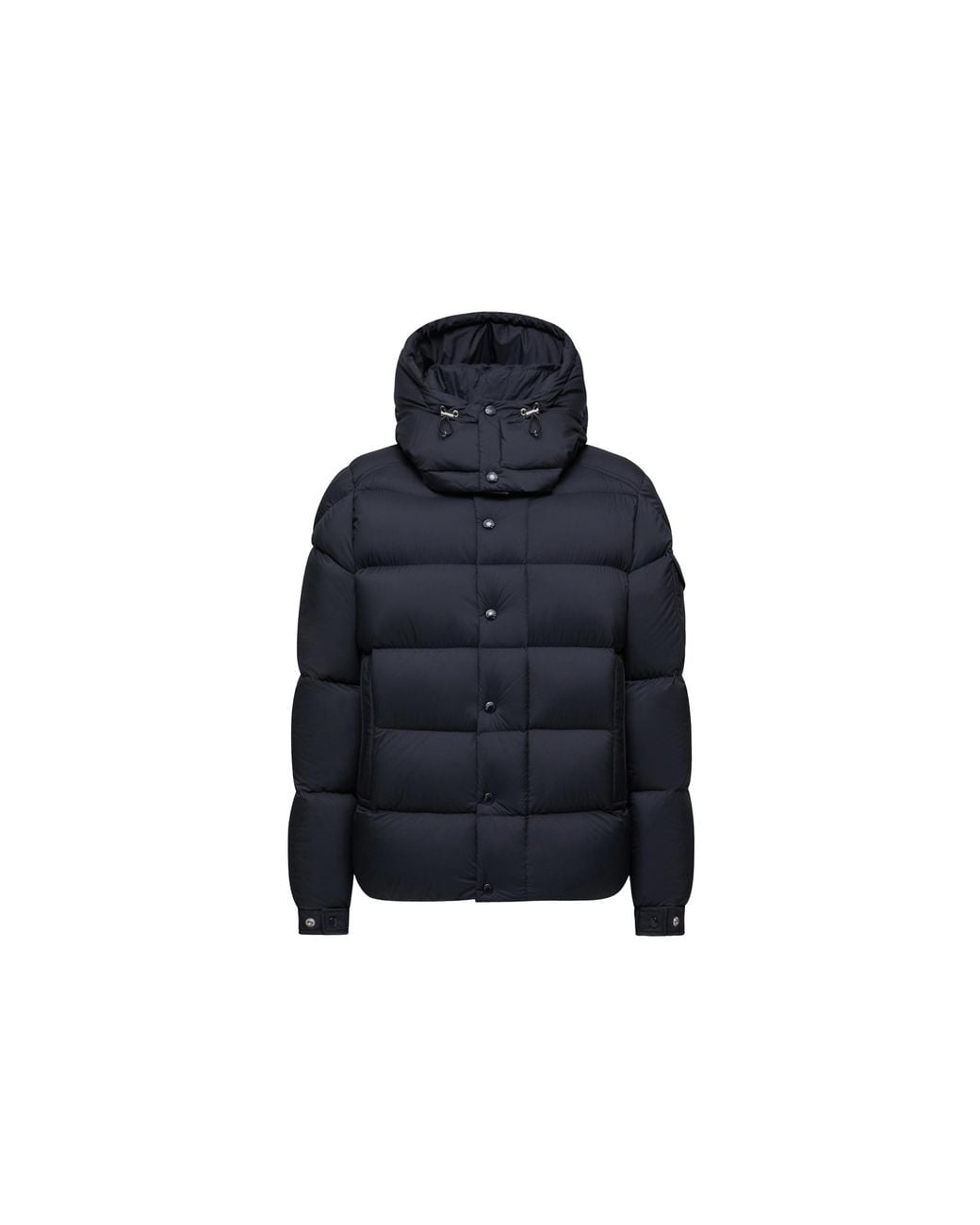 Moncler Blue Vezere Hooded Short Down Jacket for men
