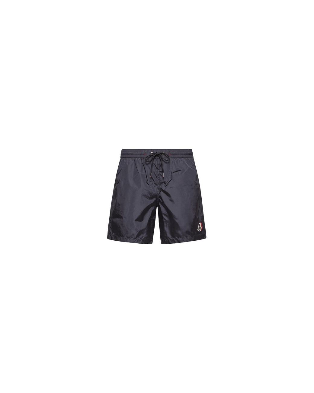 Moncler Blue Moncler Logo Patch Swim Shorts for men