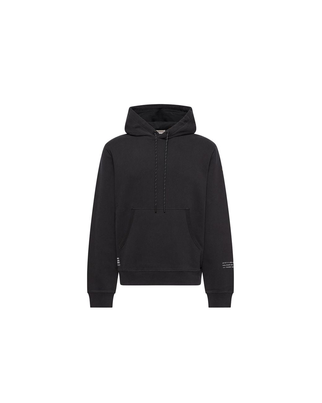 Moncler Black Moncler Logo Cotton Hoodie for men
