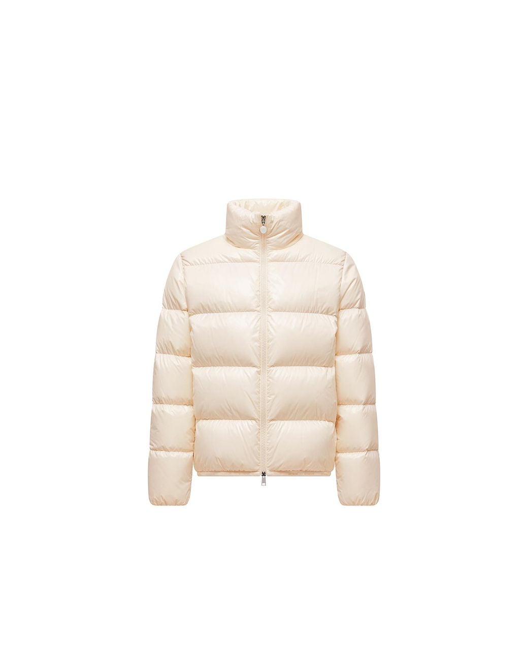 Moncler White Moncler Abbadia Short Down Jacket