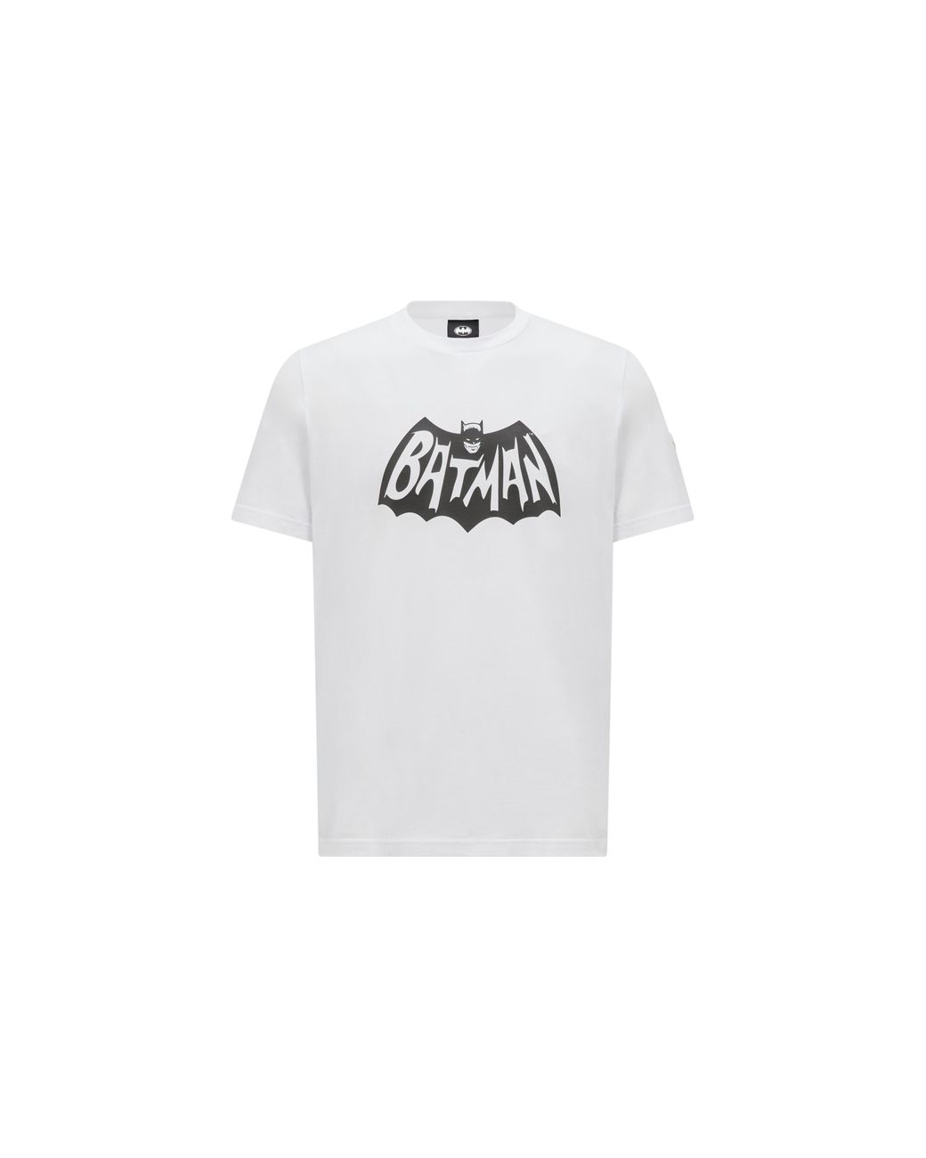Moncler Rubberized Batman Logo Cotton T-Shirt in White for