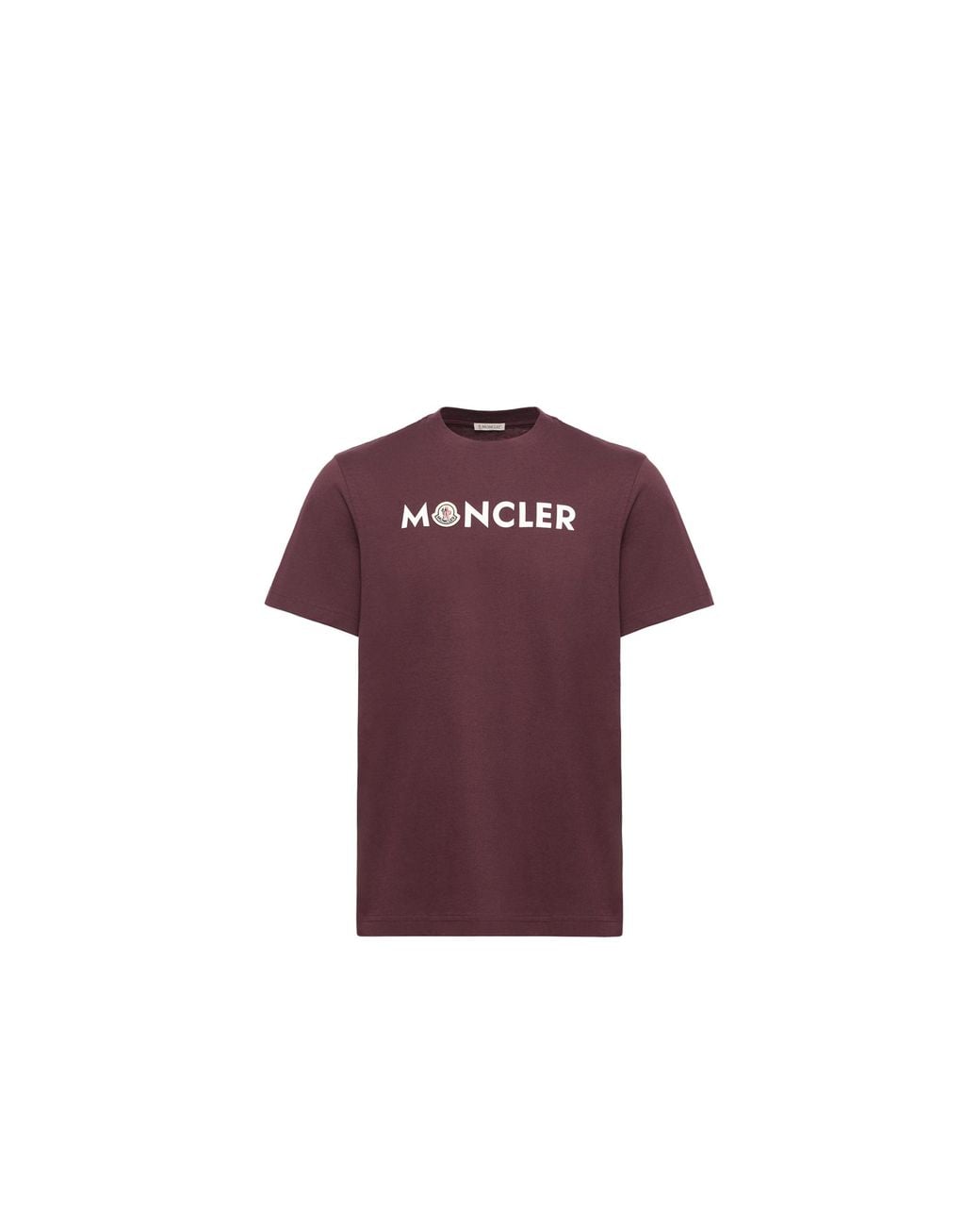 Moncler Purple Moncler Logo Cotton T-Shirt for men