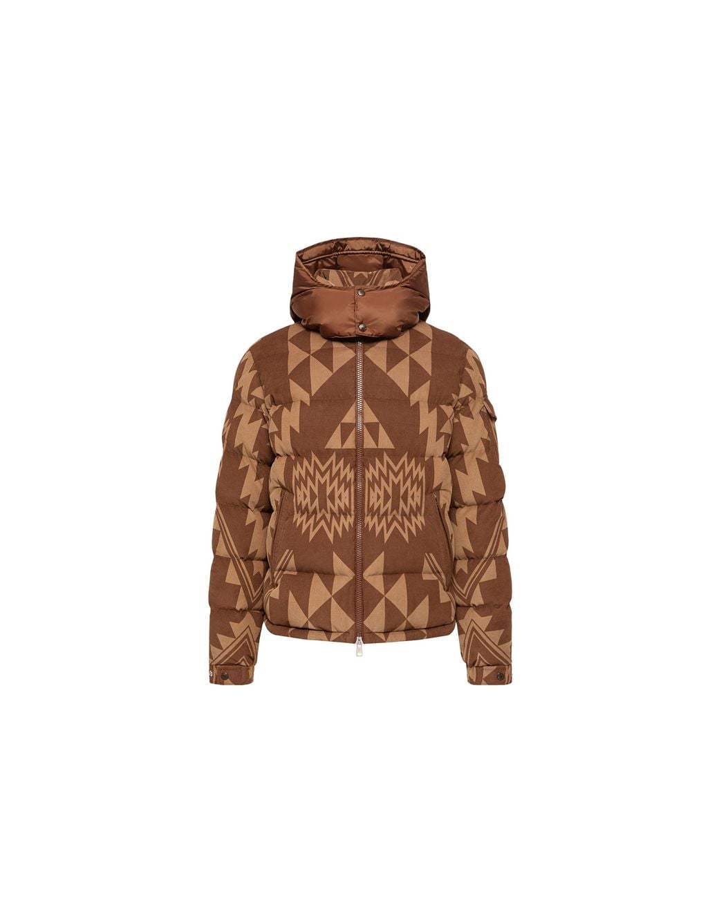 Moncler Brown Moncler Boislune Hooded Corduroy Short Down Jacket for men