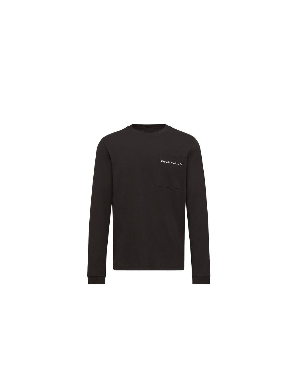 Moncler Black Moncler Logo Cotton Long Sleeve T-Shirt for men