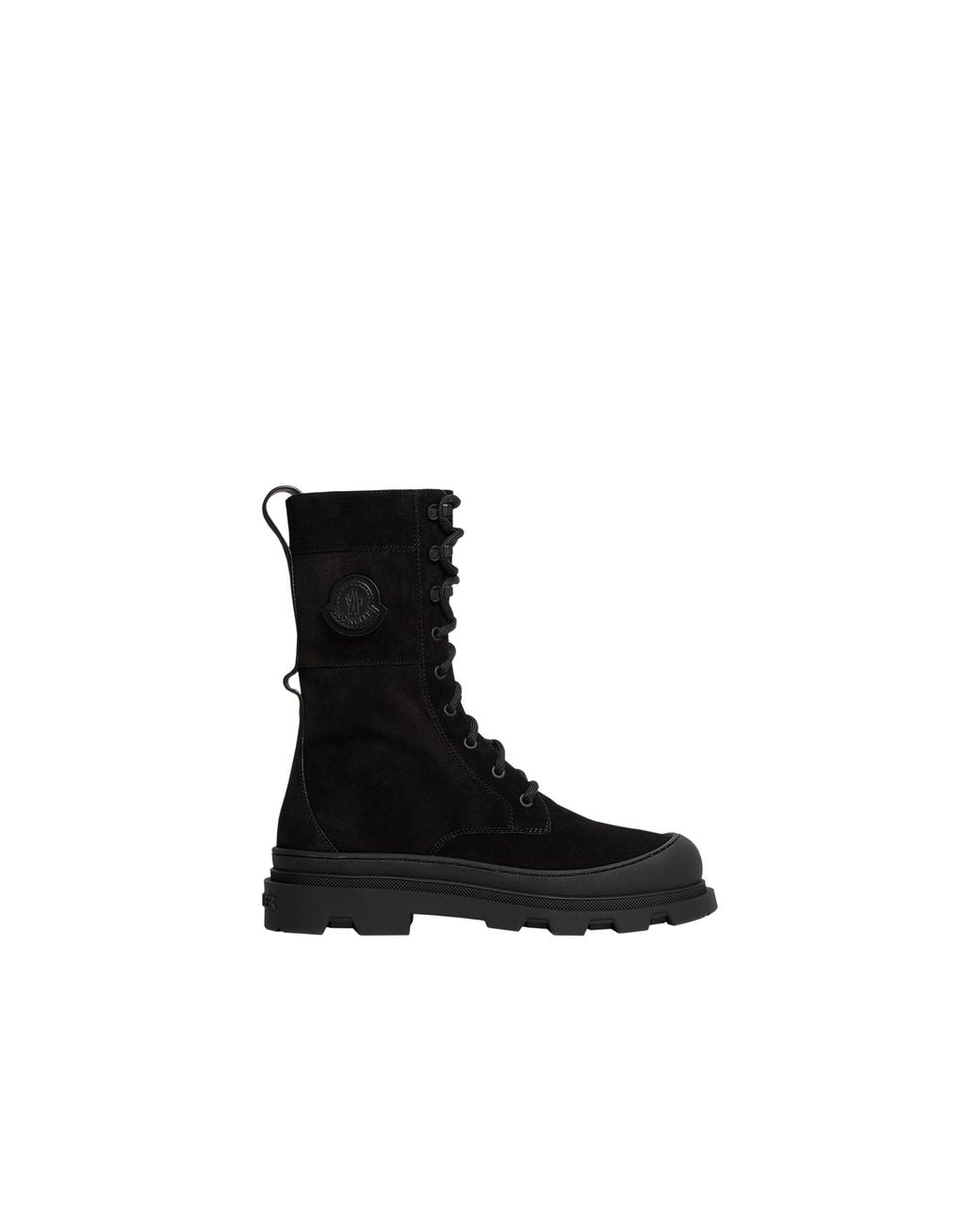 Moncler Black Moncler Vera High Suede Lace-Up Boots