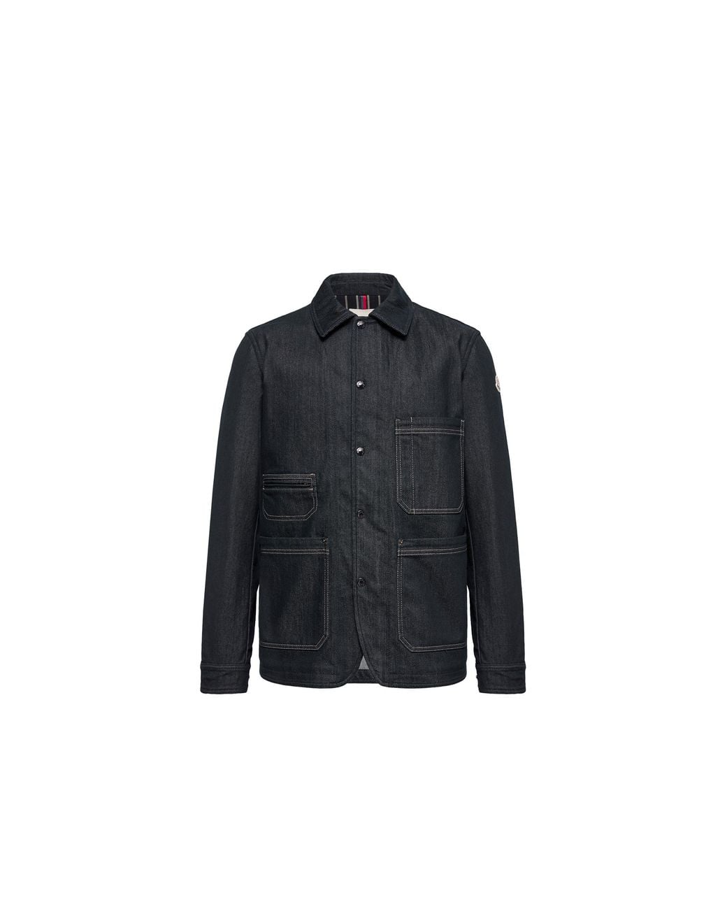Moncler Blue Moncler Haderu Denim Shirt Jacket for men
