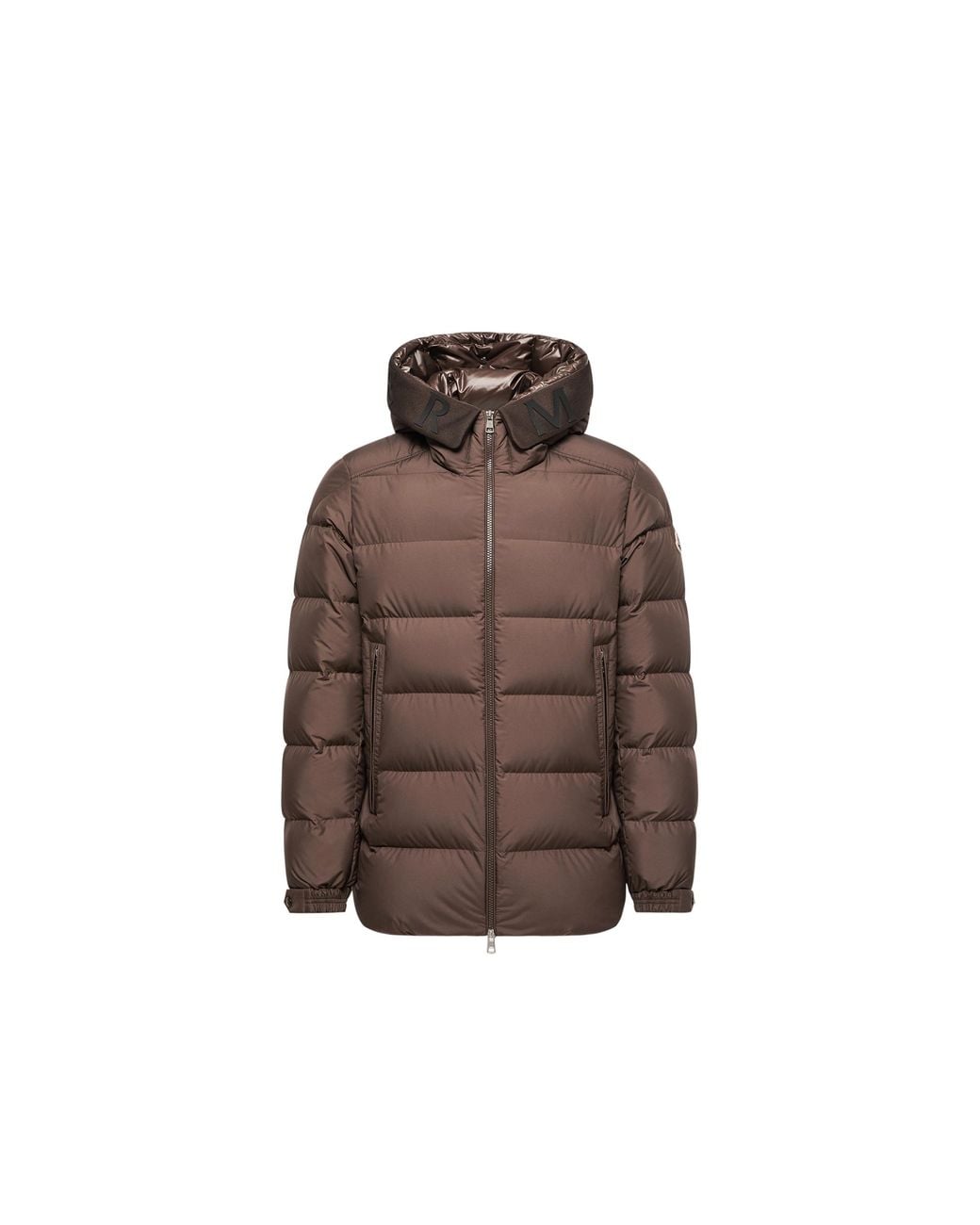 Moncler Brown Moncler Orvelle Hooded Mid-Length Down Jacket for men