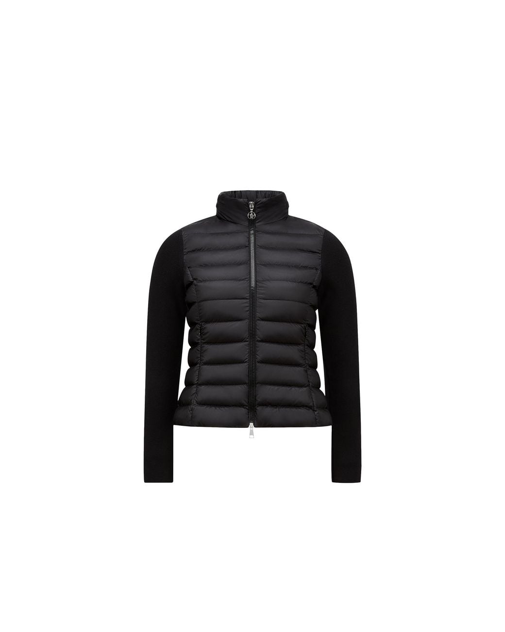 Moncler Black Moncler Padded Wool Zip-Up Cardigan