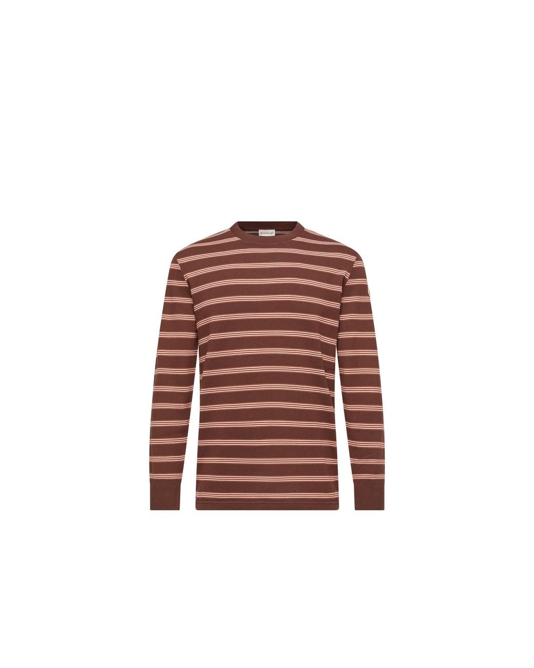 Moncler Red Moncler Striped Cotton Sweatshirt for men