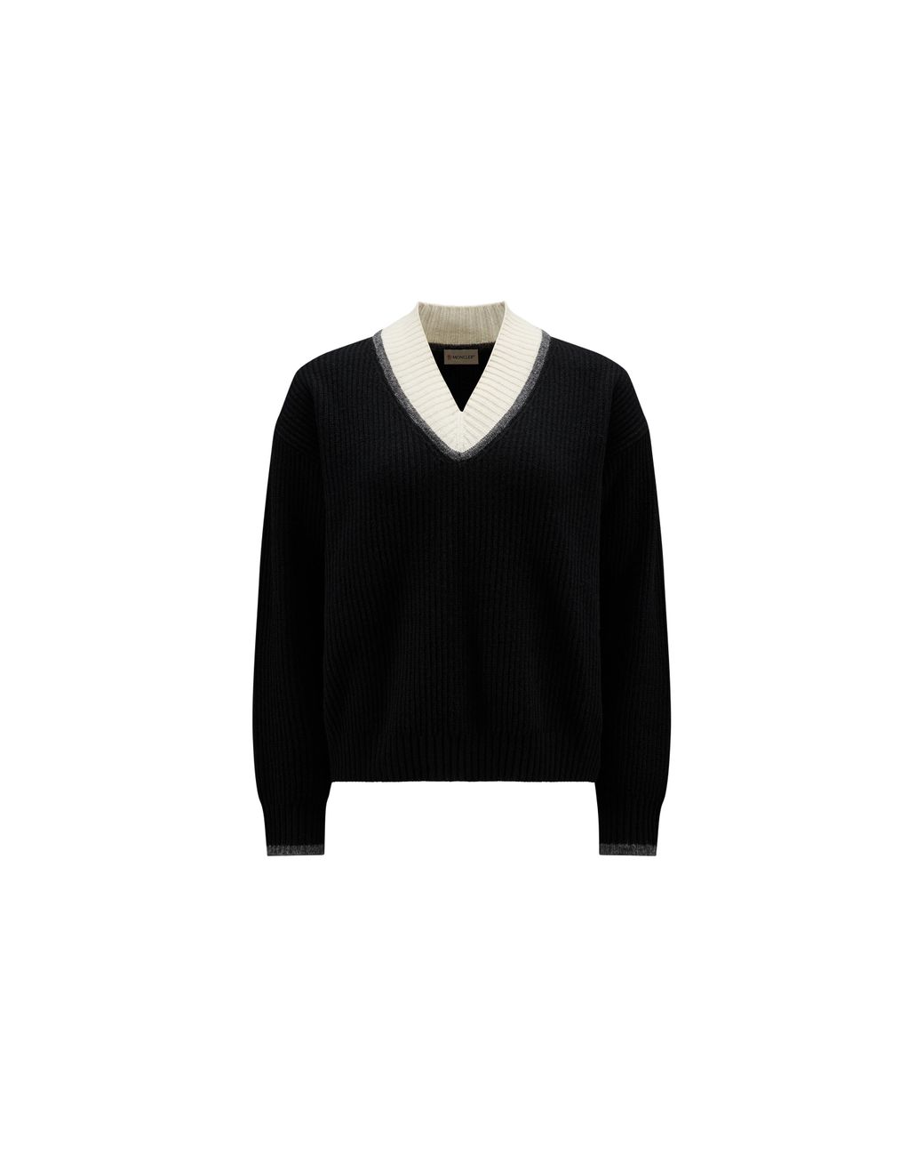 Womens Clothing Jumpers and knitwear Jumpers Moncler Permanents Wool Sweater in Black 