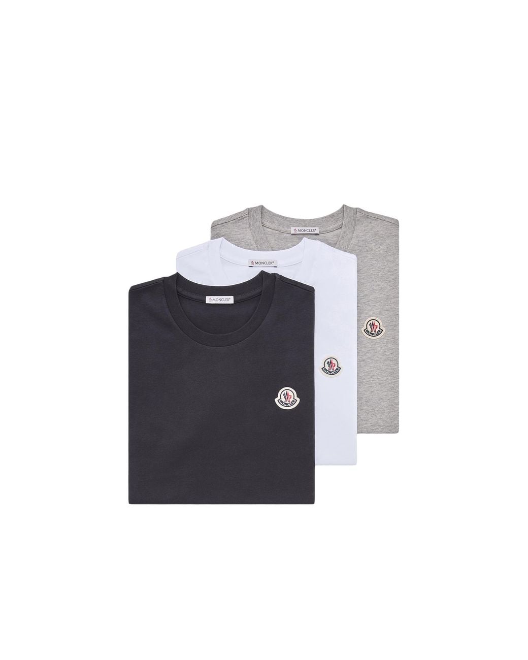 Moncler Purple Moncler Logo Patch Cotton T-Shirt (Pack Of Three)