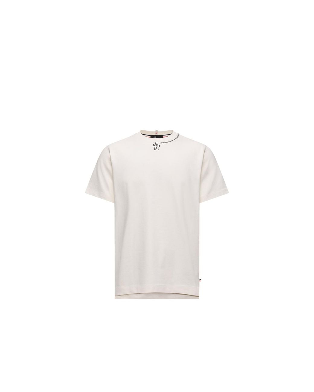 Moncler White Moncler Logo Cotton T-Shirt for men