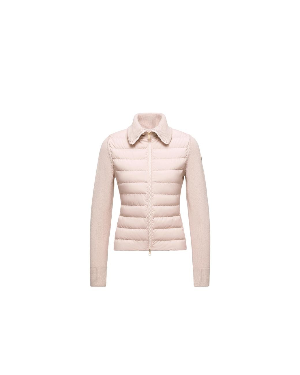 Moncler Pink Moncler Padded Zip-Up Wool Cardigan