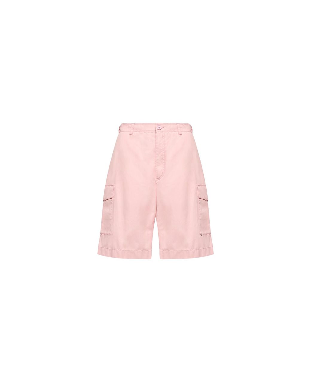 Moncler Pink Moncler Gabardine Cargo Shorts for men